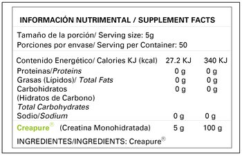 CREATINE PREMIUM CREAPURE 250GR - Imagen Adicional