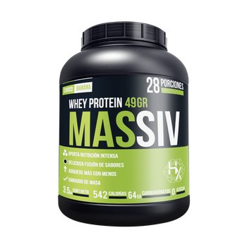 PACK VOLUMEN: Massiv 3,5kg + Creatina 500gr + Pre ultrain 300gr + Colágeno 600gr + Shaker - Imagen Adicional