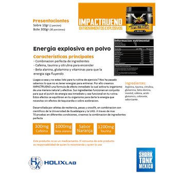 PRE ENTRENO - IMPACTRUENO 300gr - Imagen Adicional