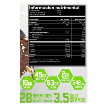 PACK VOLUMEN: Massiv 3,5kg + Creatina 500gr + Pre ultrain 300gr + Colágeno 600gr + Shaker - Imagen Adicional