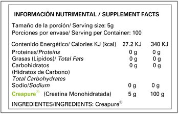 CREATINE PREMIUM CREAPURE 500GR - Imagen Adicional