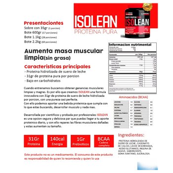 PACK MÚSCULO: ISOLEAN x3 600gr + Shaker - Imagen Adicional