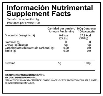 CREATINA 500GR - Imagen Adicional
