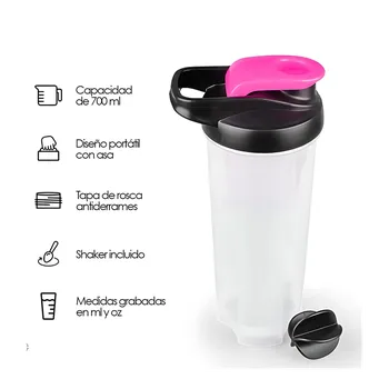 SHAKER con esfera MEZCLADORA - Rosa
