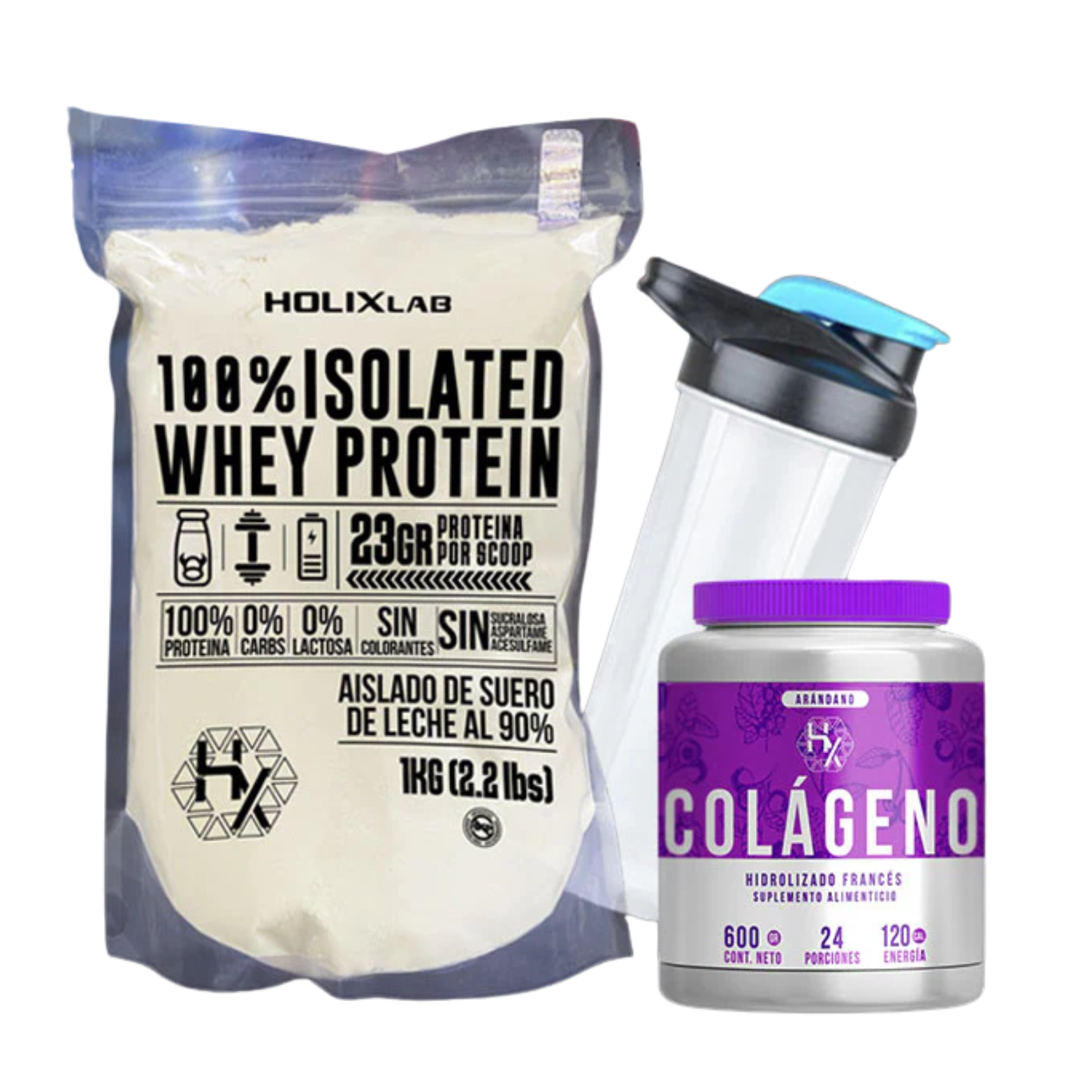 PACK NUTRICIÓN Y BELLEZA: PROTEÍNA PURA + COLÁGENO + SHAKER + ENVÍO GRATIS