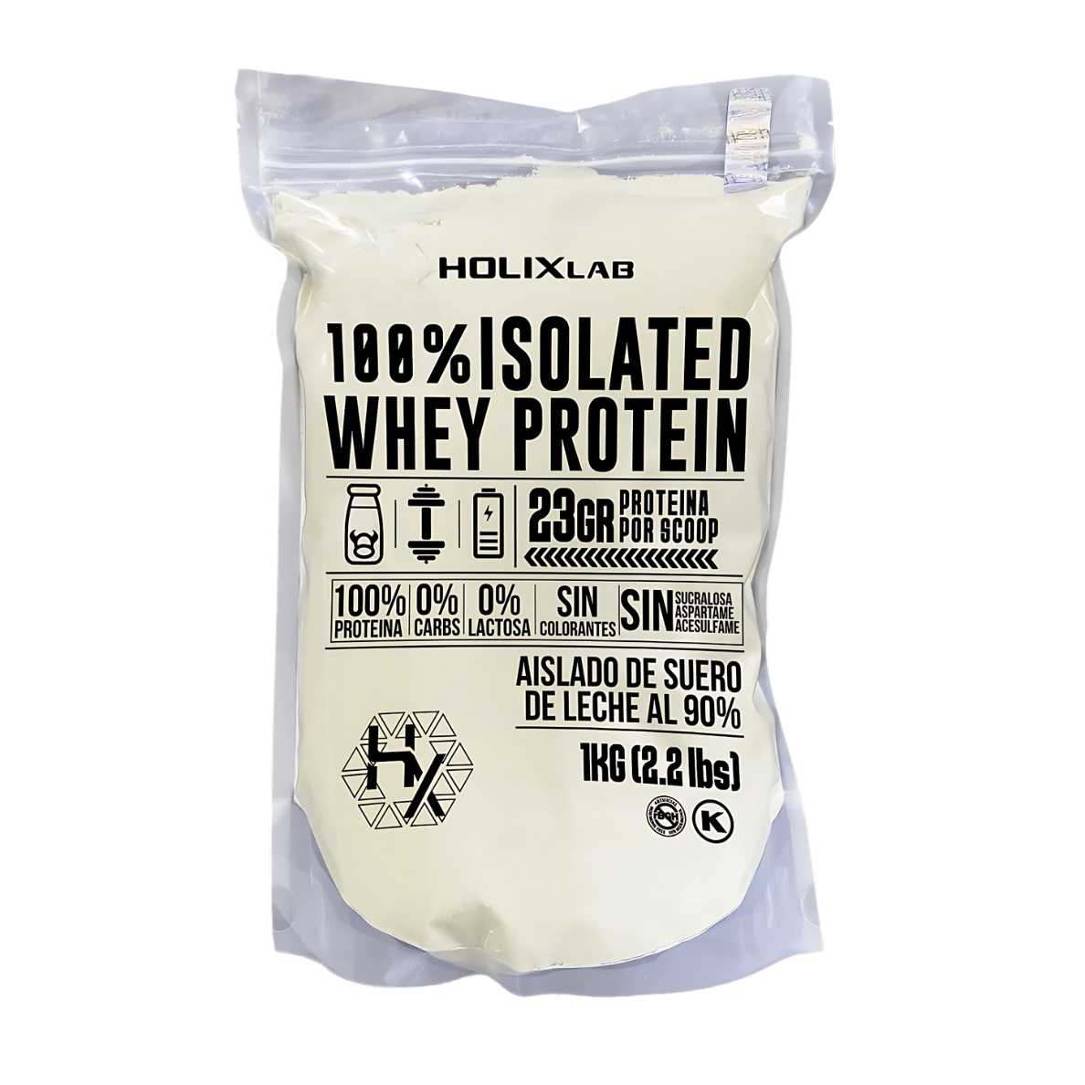 ISOLATED WHEY PROTEÍN 100% - 23gr PROTEÍNA PURA 1 Kg